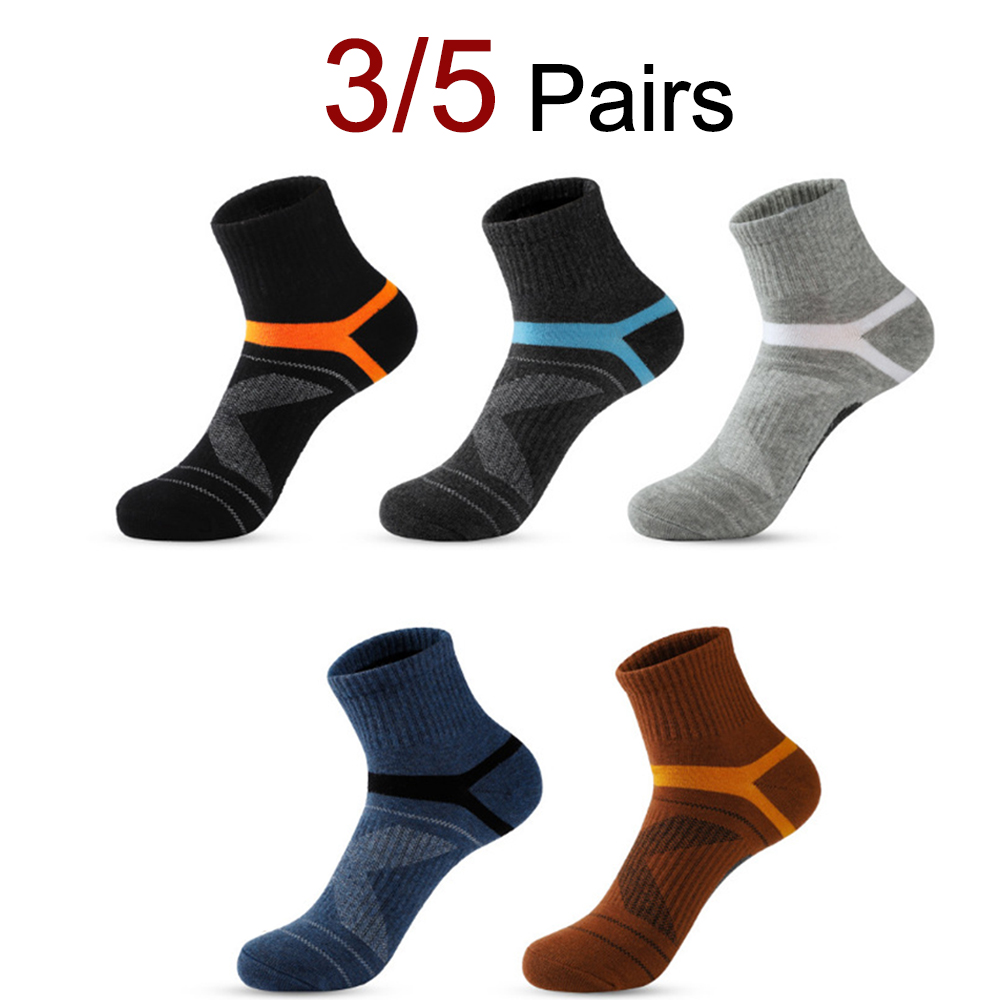 Sports Socks - 3/5쌍 중성 러닝 스포츠 양말, 편안하고