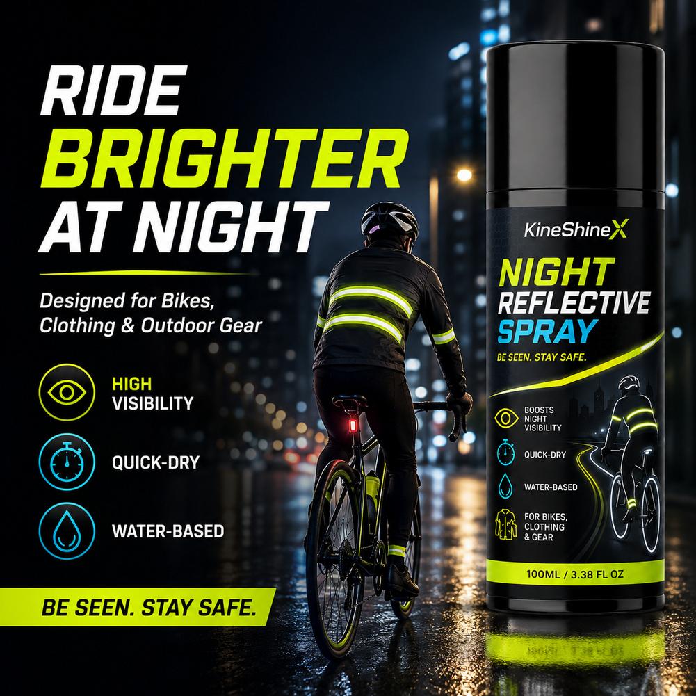 Running Visibility Gear - 100ml 야간 반사 스프레이, 뛰어난 가시성,