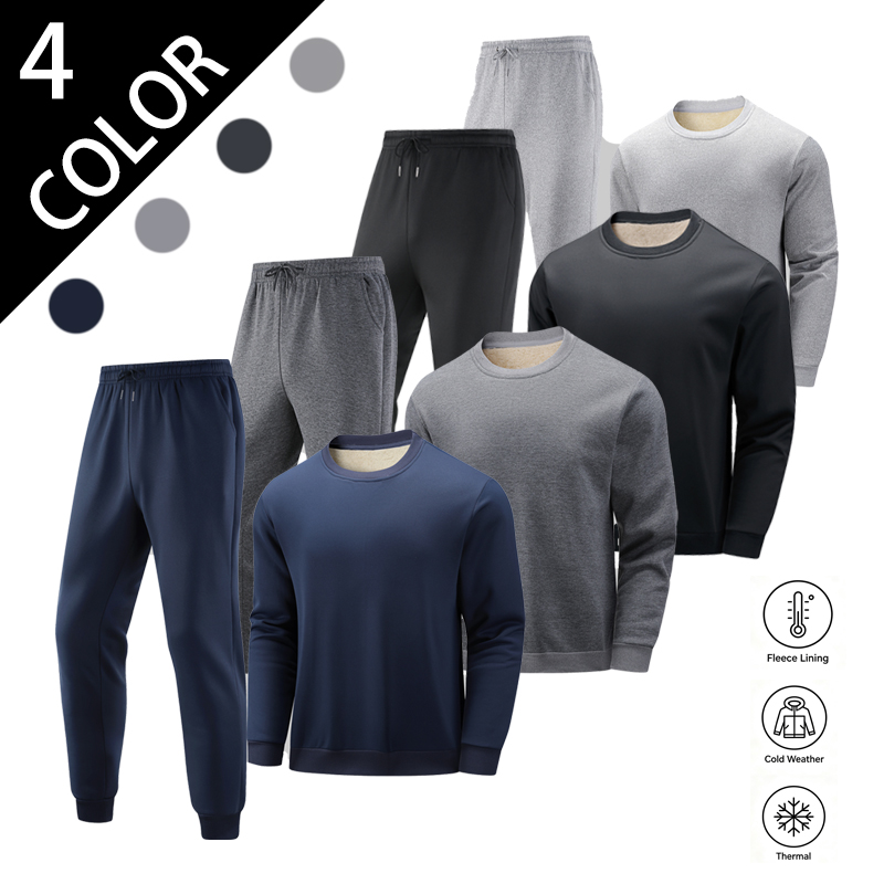 남성용 캐주얼 트레이닝복 세트: 긴팔 크루넥 스웨트셔츠 - Joggers Pants 리뷰 및 가격