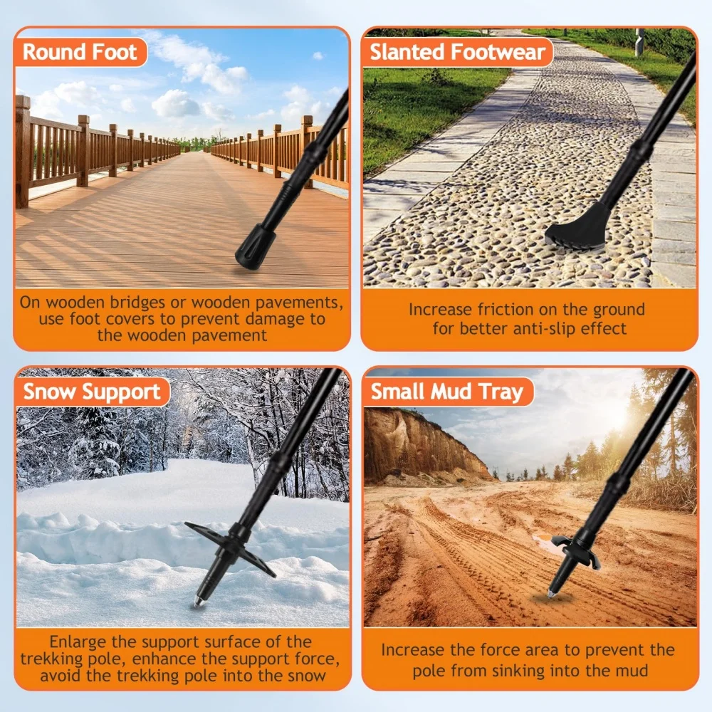 2팩 경량 접이식 트레킹 폴 세트 알루미늄 충격 방지  - Trekking Pole Carbon 리뷰 및 가격