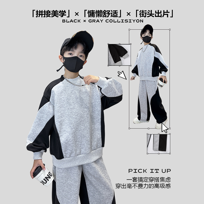 십대 소년 정장 가을 스포츠 세트 키즈 루즈 스웨터 스 - Running Gear Kids 리뷰 및 가격