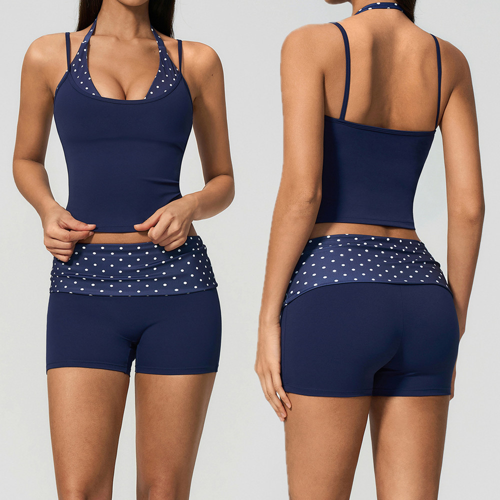 폴카 도트 무늬 여성용 스트랩 홀터 스타일 요가 브라, - Running Belt 리뷰 및 가격